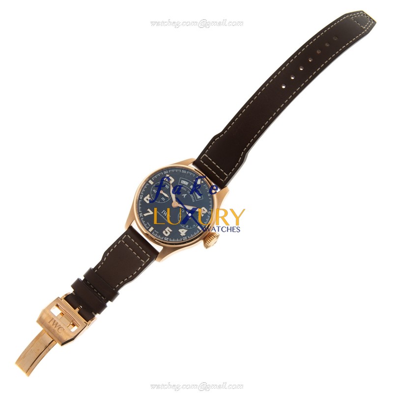 IWC IW502706 Pilots Automatic Replica Watch, 18kt Rose Gold Case, Brown Dial, Cowhide Strap - Image 2