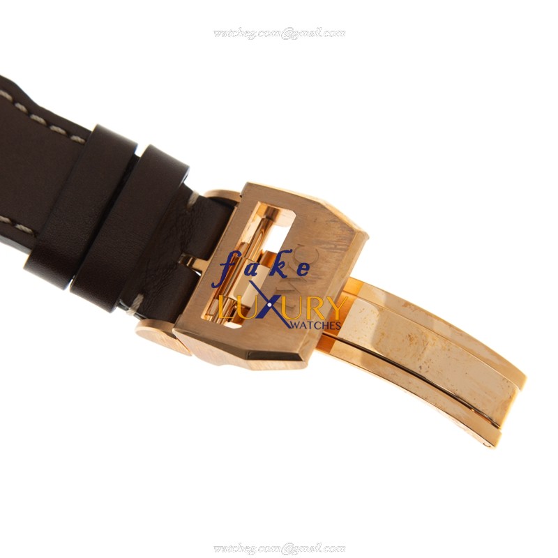 IWC IW502706 Pilots Automatic Replica Watch, 18kt Rose Gold Case, Brown Dial, Cowhide Strap - Image 4