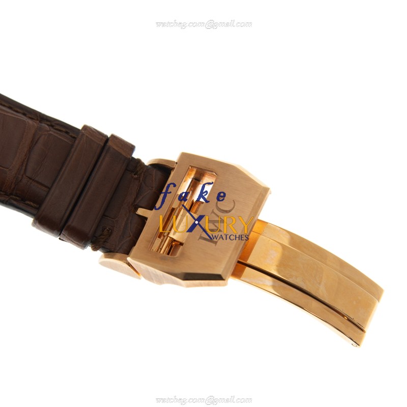 IWC IW379103 Pilots Automatic 18kt Rose Gold Gray Dial Brown Strap Replica Watch - Image 4