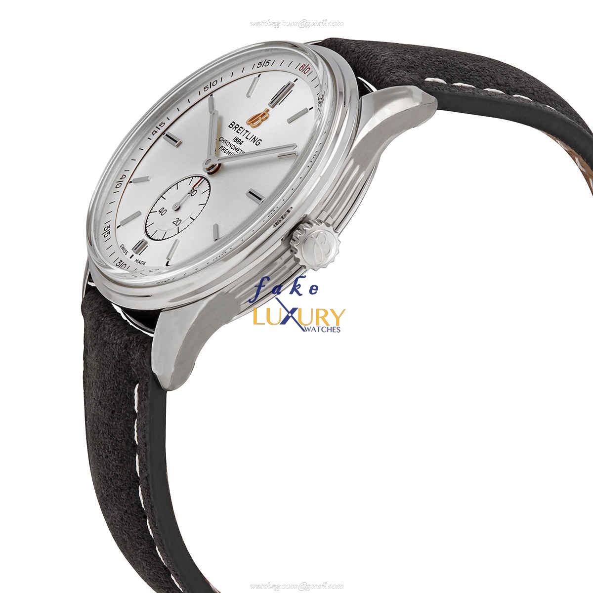 Breitling Premier A37340351G1X1 - Replica Watch - Automatic - Steel Case - Silver Dial - Brown - Image 2