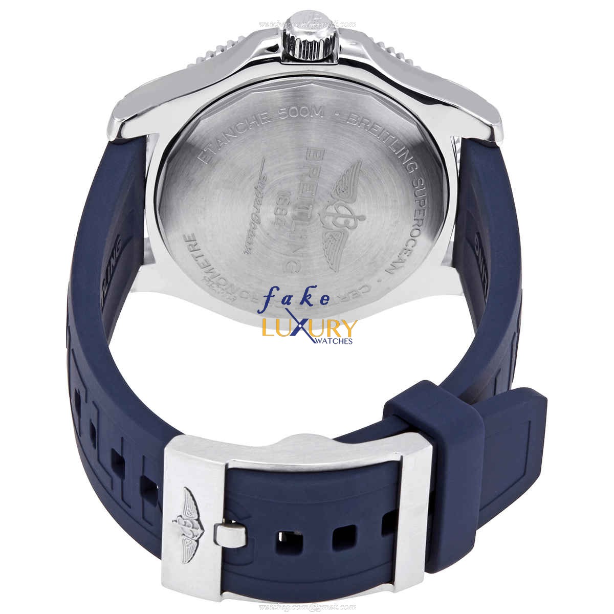 Breitling A17366D81C1S1 Superocean Replica Watch, Blue Dial, Automatic Movement, Rubber Strap - Image 3