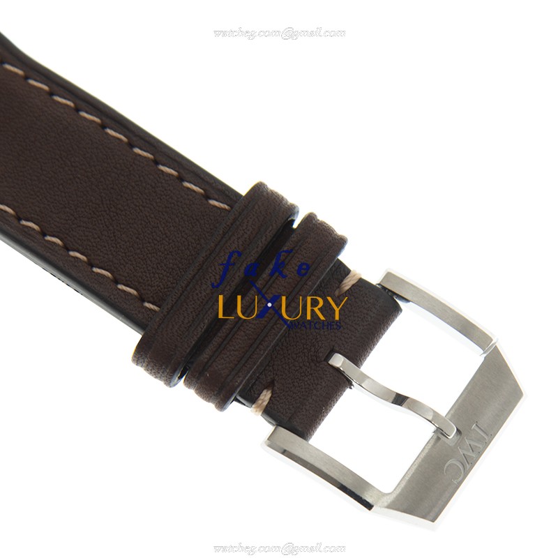IWC IW377714 - Replica Watch - Automatic - Blue Dial - Steel Case - Brown Cowhide Strap - Image 4