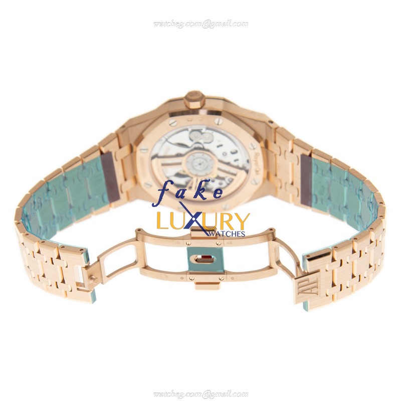 Audemars Piguet 15500OR.OO.1220OR.01 - Royal Oak Replica Watch - Automatic - 18kt Rose Gold - Black - Image 5