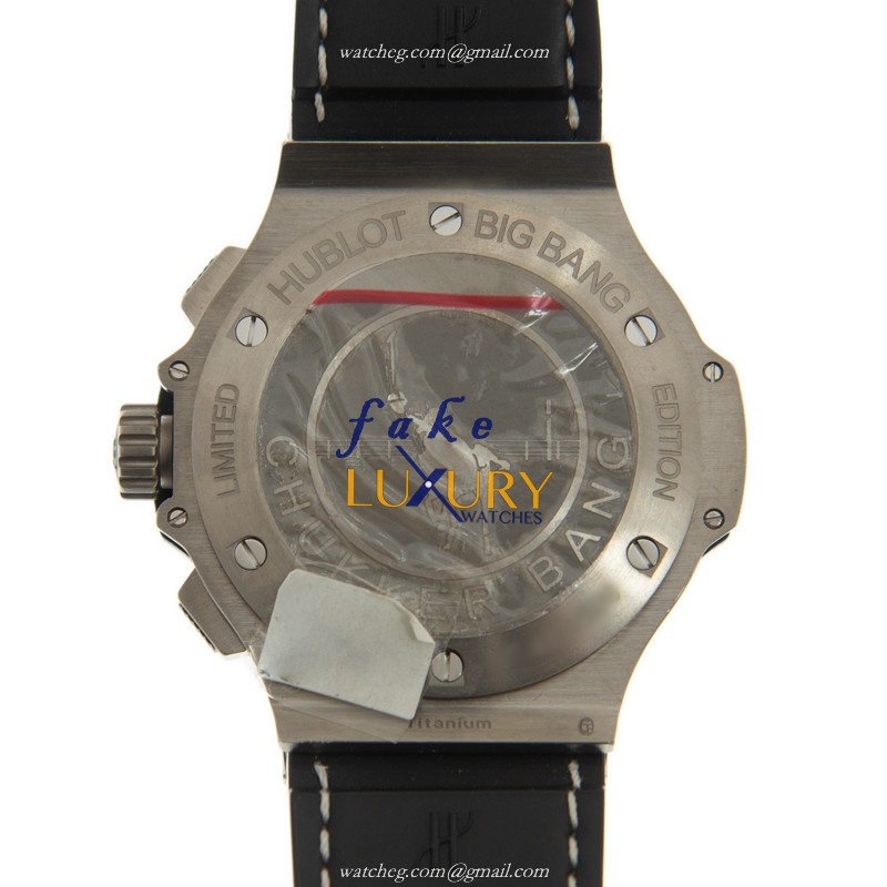 317.NM.1137.VR - Hublot Big Bang Replica Watch - Manual Wind Titanium Black Dial Brown Strap - Image 3