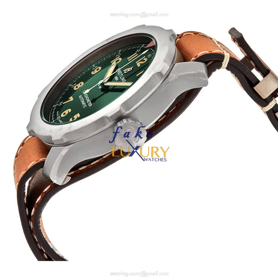 Breitling EB2040101L1X1 Aviator 8 Replica Watch, Automatic, Green Dial, Steel Case - Image 2