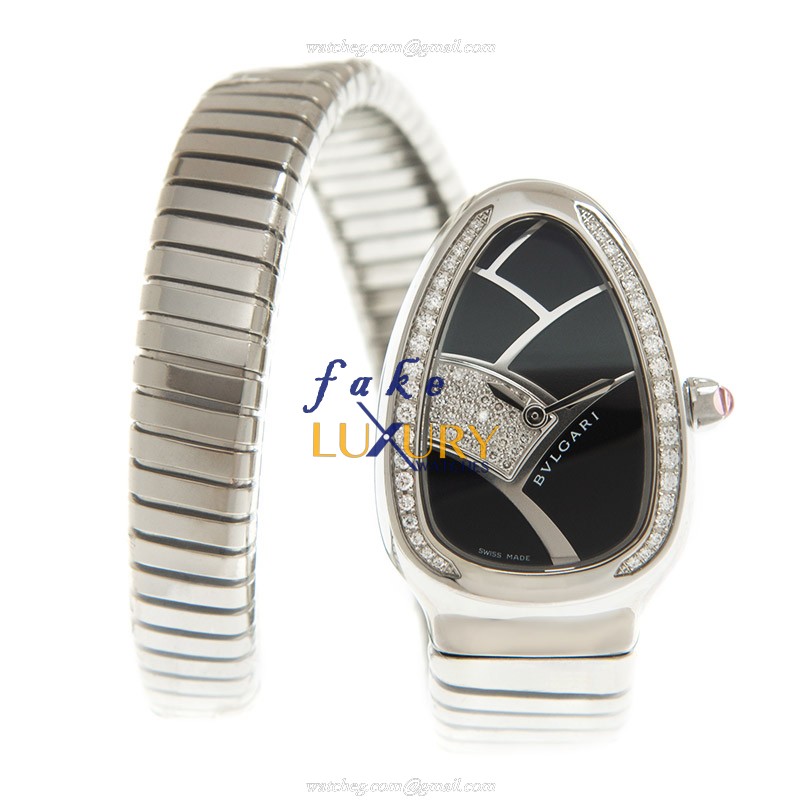 Bulgari SP35BD1SDS.1T SERPENTI Replica Watch - Quartz with Stainless Steel Case on Silver Bangle - Image 2