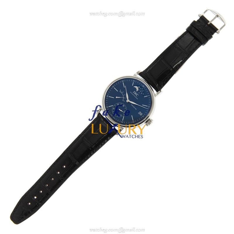 IW516405 - IWC Portofino Replica Watch - Manual Wind Blue Dial Stainless Steel - Image 2