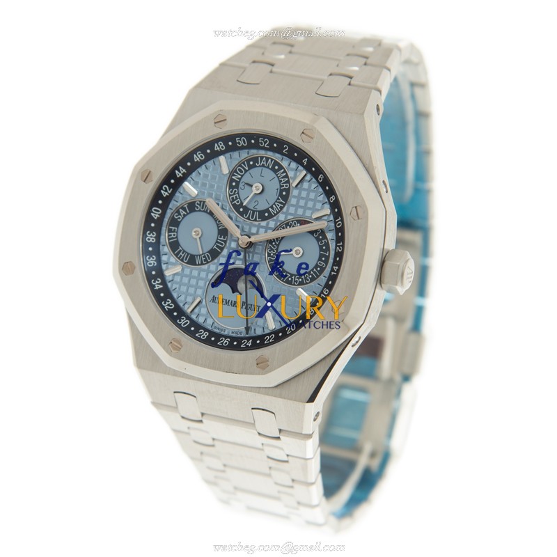 Audemars Piguet Royal Oak Replica Watch 26574PT.OO.1220PT.01 Automatic Blue Dial 950 Platinum Case - Image 3