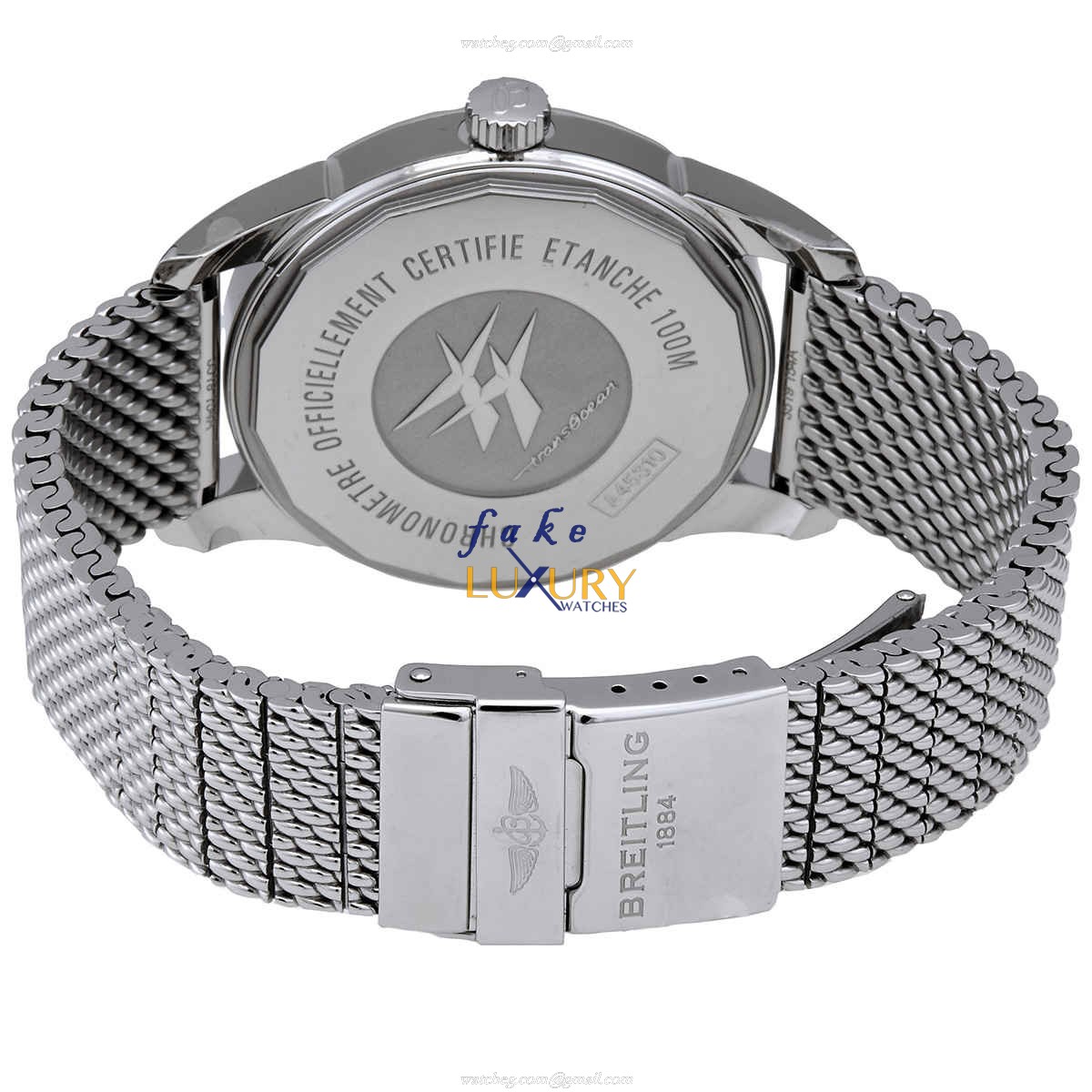 Breitling A45310121G1A1 Replica Transocean Day Date Automatic Silver Dial Steel Bracelet Watch - Image 3