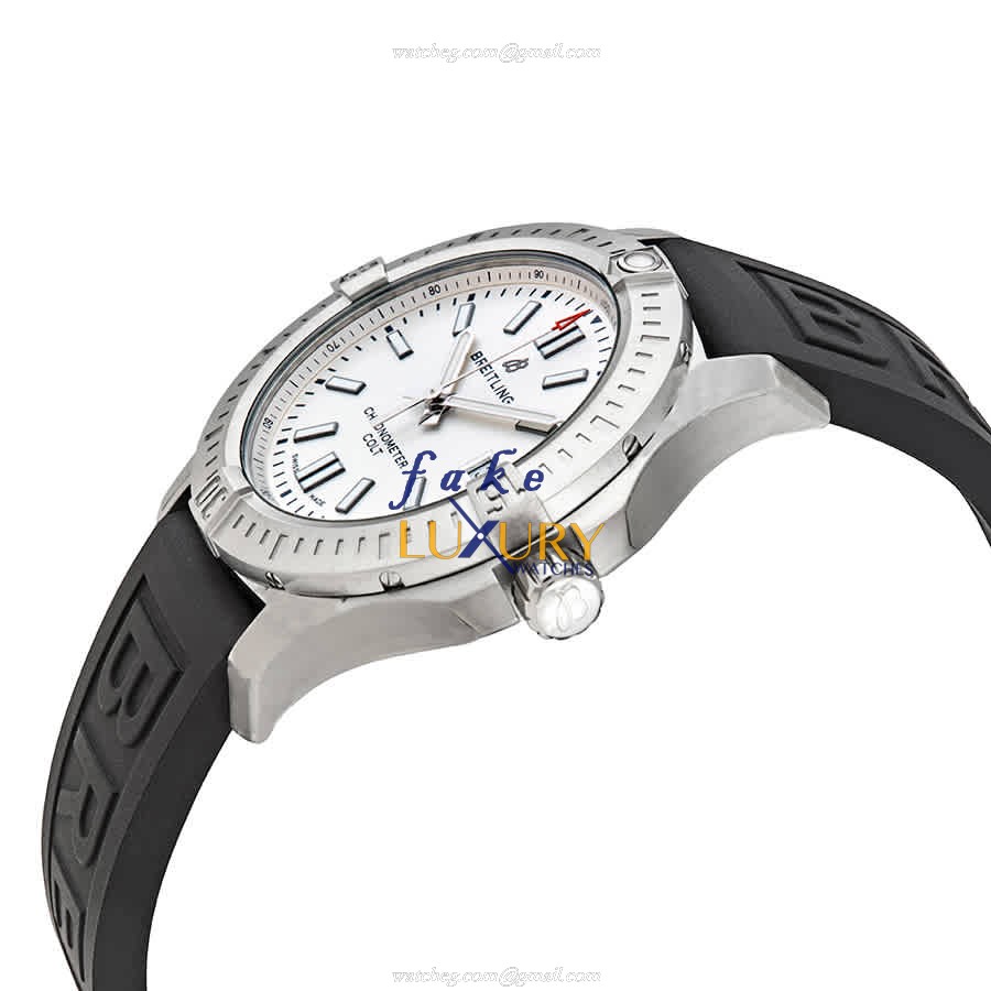 Breitling A17313101G1S1 Challenger Automatic Stainless Steel Silver Dial Rubber Replica Watch - Image 2