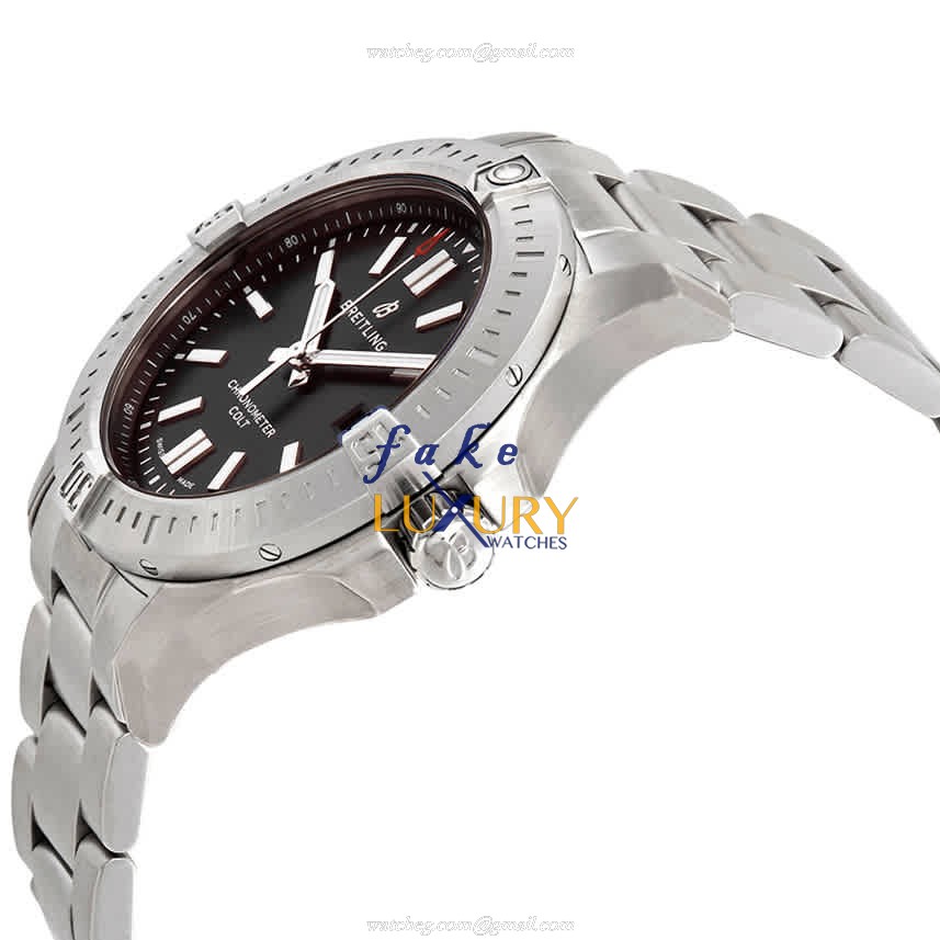 Breitling A17388101B1A1 - Replica Watch - Automatic - 44mm Steel Case - Black Dial - Silver Bracelet - Image 2