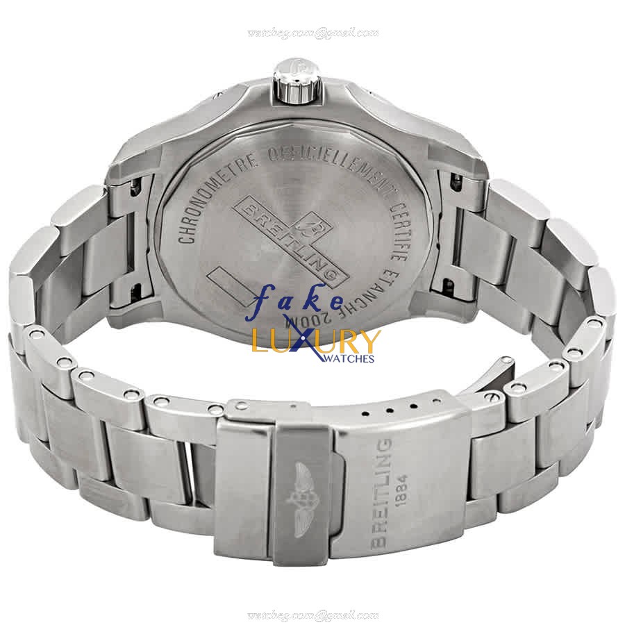 Breitling A17388101B1A1 - Replica Watch - Automatic - 44mm Steel Case - Black Dial - Silver Bracelet - Image 3