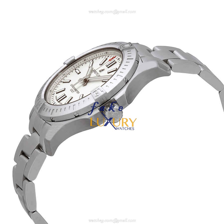 Breitling A17313101G1A1 Replica Watch with Automatic Movement in Silver Dial on Steel Bracelet - Image 2