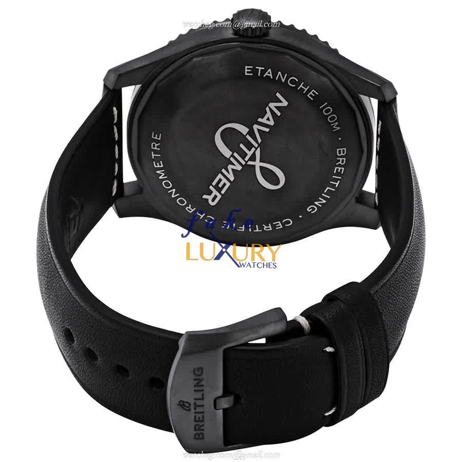 Breitling AVIATOR 8 Replica Watch M17314101B1X1 Automatic Black Dial Steel Case Leather Strap - Image 3