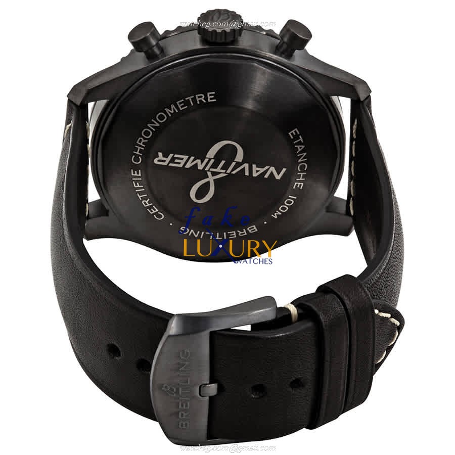 Breitling M13314101B1X1 AVIATOR 8 Replica Watch, Automatic, Black Dial, Steel Case, Leather Strap - Image 3