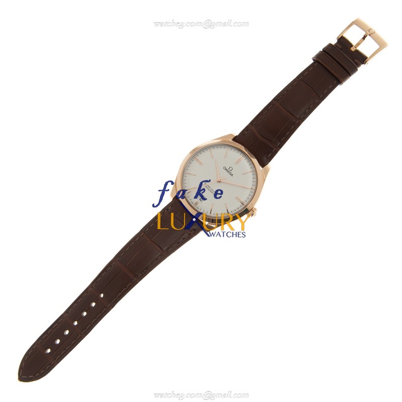 Omega De Ville 432.53.40.21.02.002 Replica Watch, Automatic, Silver Dial, 18kt Rose Gold Case - Image 2