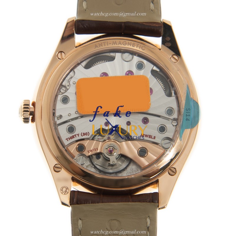 Omega De Ville 432.53.40.21.02.002 Replica Watch, Automatic, Silver Dial, 18kt Rose Gold Case - Image 3
