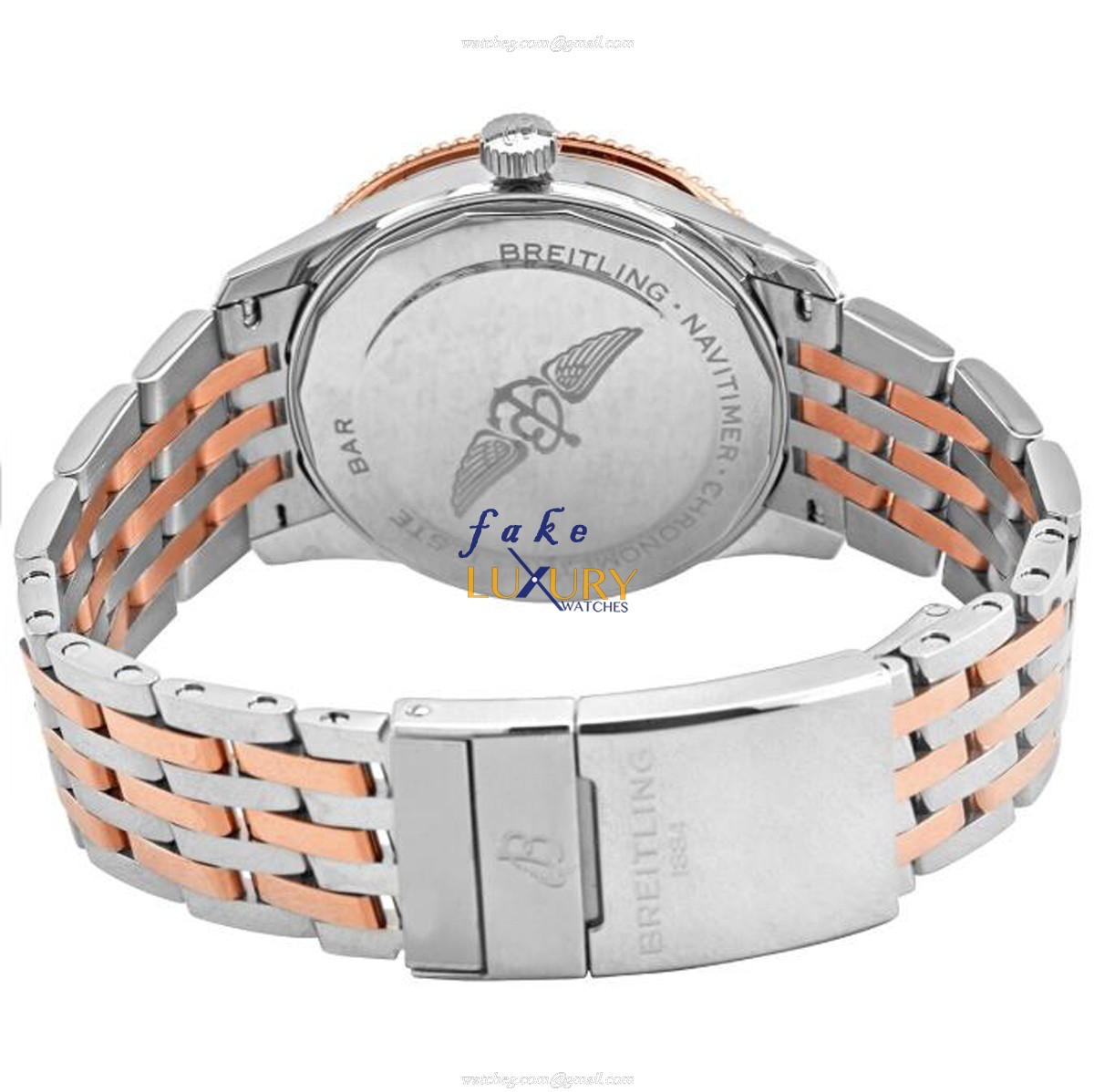 Breitling Navitimer U17326211M1U1 Replica Watch, Automatic, Gray Dial, Steel & Gold Strap - Image 3