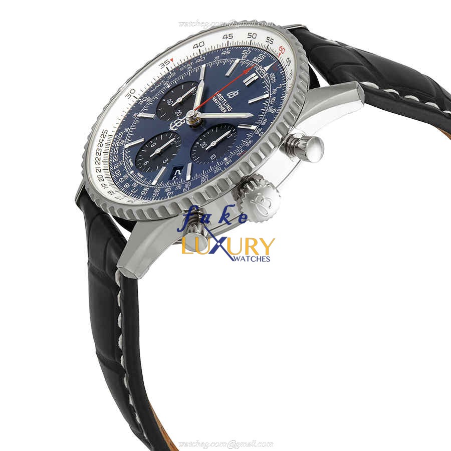 Breitling AB0121211C1P3 Navitimer 1 Replica Watch, Automatic, Blue Dial, Steel Case - Image 2