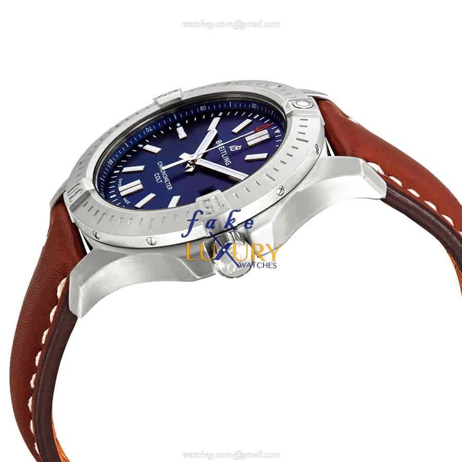 Breitling Chronomat B01 A17388101C1X2 | Automatic | Steel | Blue Dial | Leather Strap | Replica - Image 2