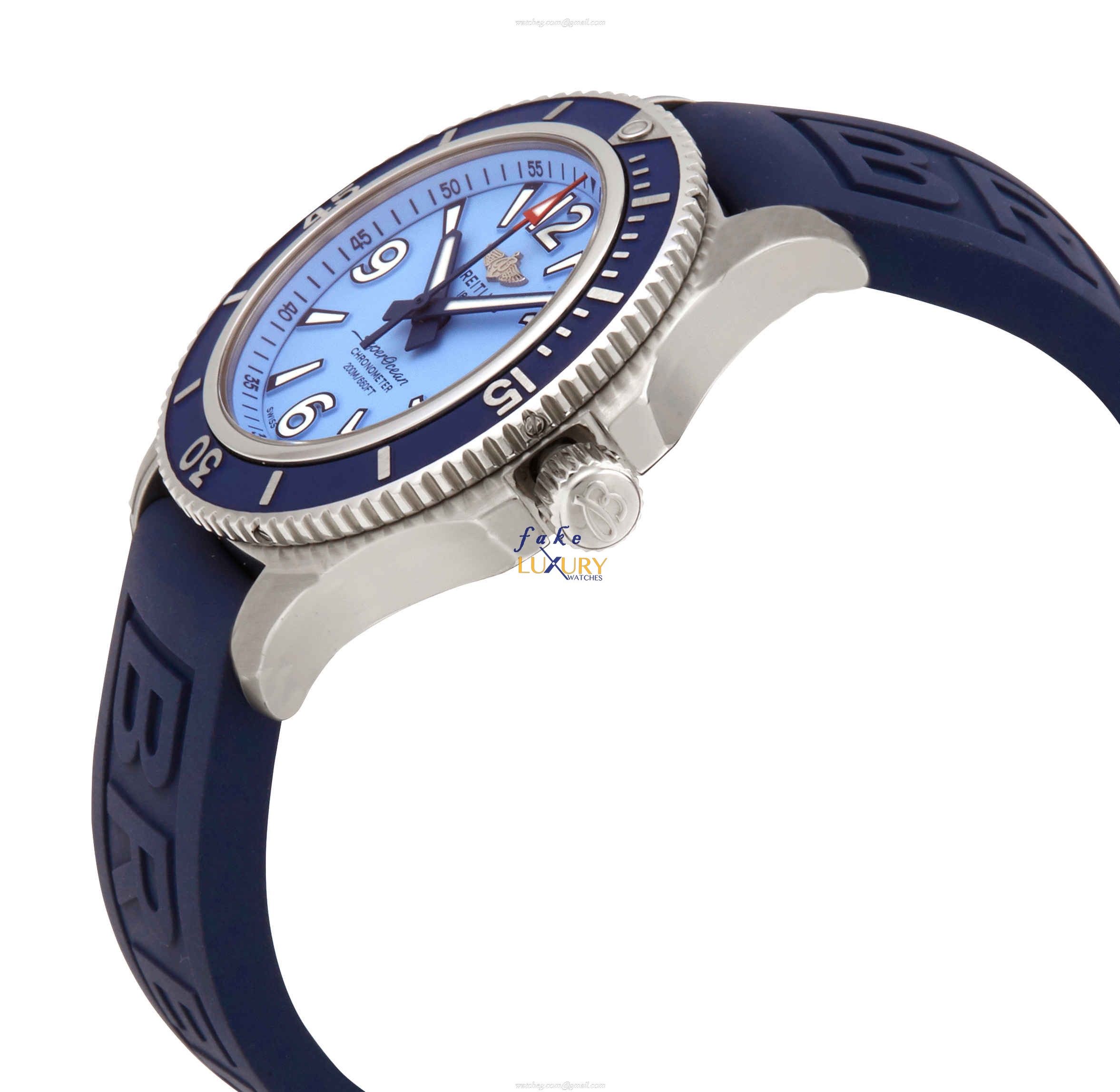 Breitling Superocean A17316D81C1S1 - Replica Watch with Blue Dial on Rubber Strap - Automatic - Image 2