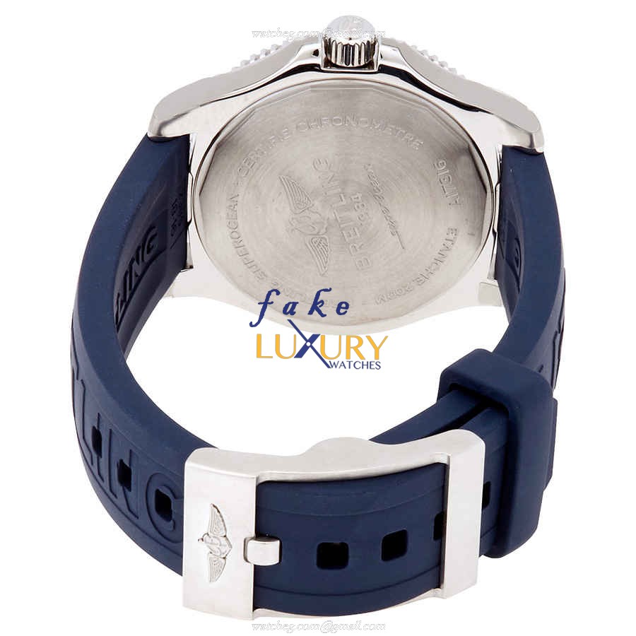 Breitling Superocean A17316D81C1S1 - Replica Watch with Blue Dial on Rubber Strap - Automatic - Image 3