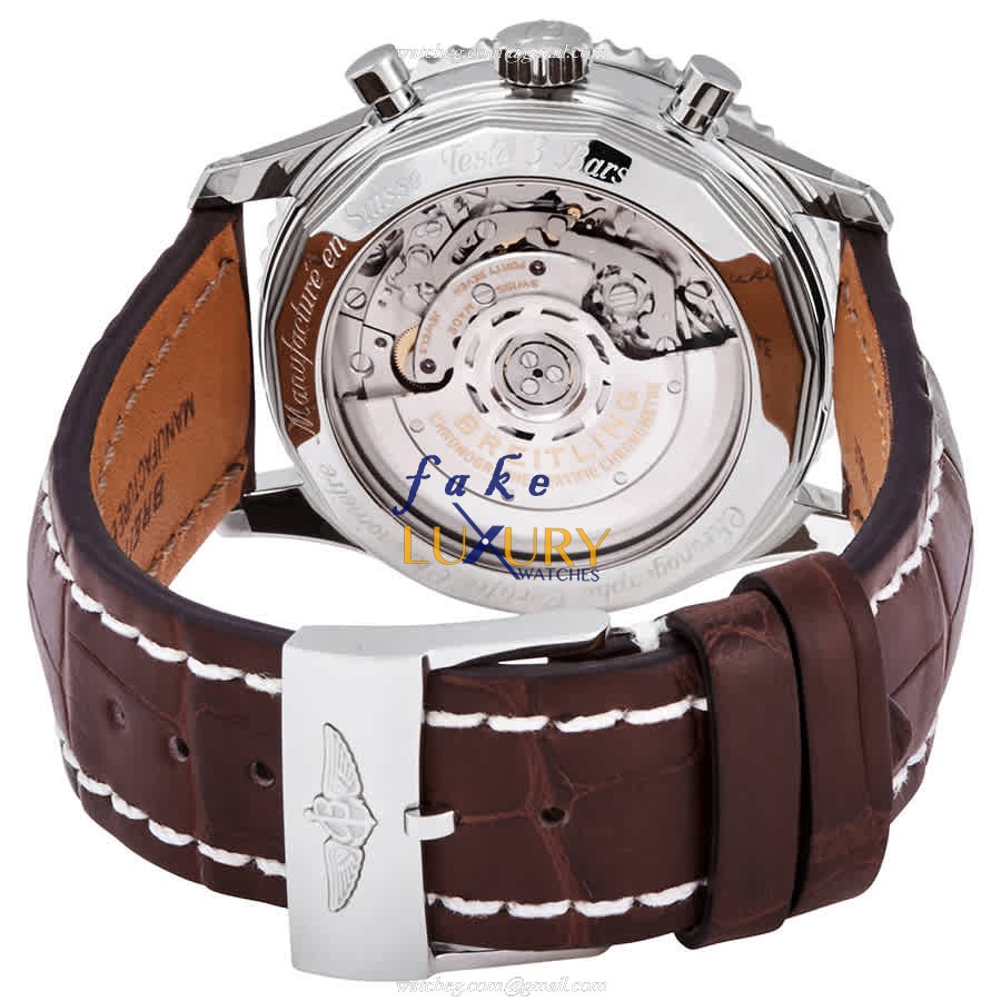 Breitling Navitimer 1 AB0121211C1P2 Automatic Blue Dial Brown Alligator Strap Replica Watch - Image 3