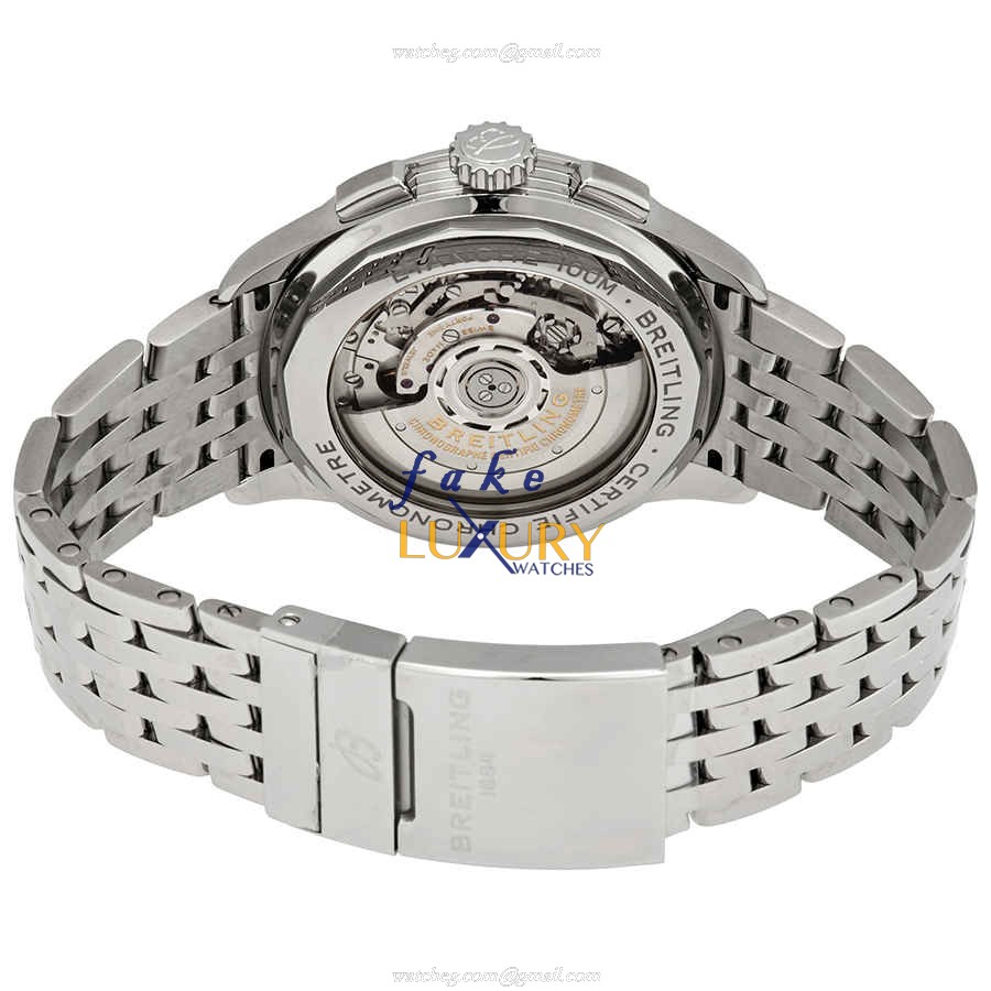 Breitling AB0118221G1A1 Premier Automatic Replica Watch, Silver Dial, Steel Case, Gold Strap - Image 3