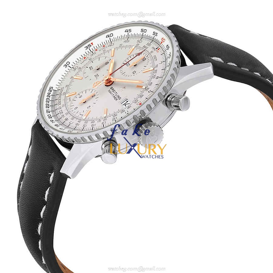 Breitling Navitimer 1 A13324121G1X2 Automatic Silver Dial Steel Leather Replica Watch - Image 2
