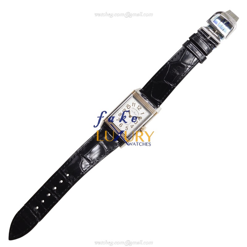 Jaeger-Lecoultre Q3204422 REVERSO Automatic Stainless Steel Replica Watch - White Dial, Black - Image 2