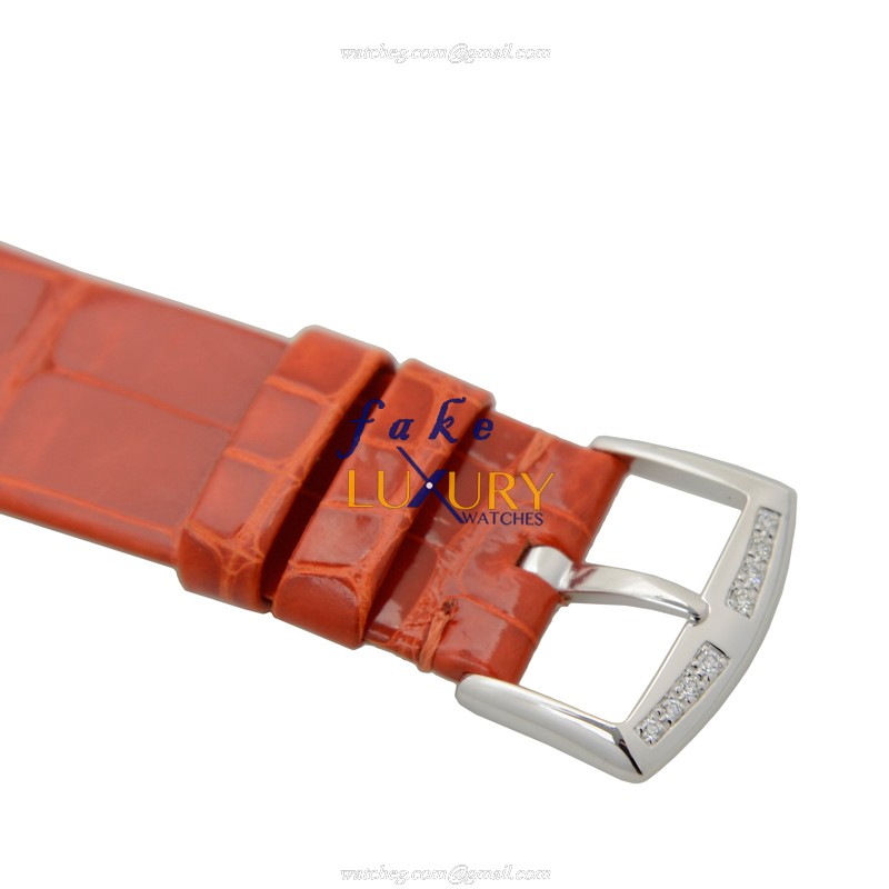 Franck Muller 8035 QZ COL DRM R D AC Replica Watch, White Dial, Orange Alligator Strap, Quartz - Image 4
