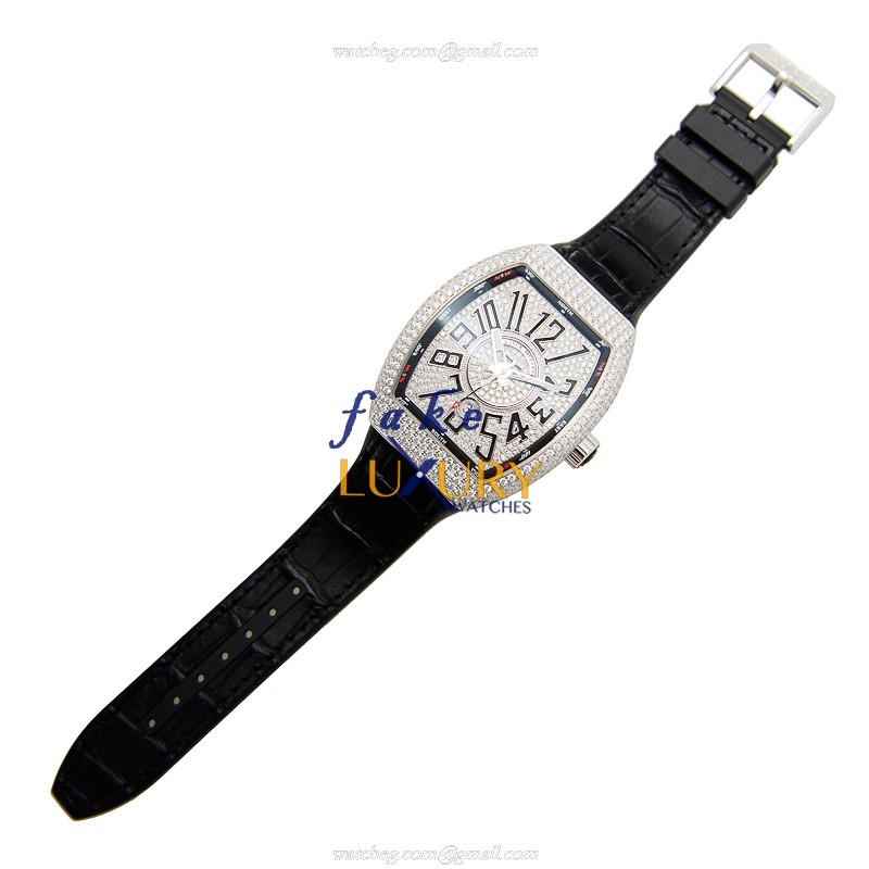 Franck Muller V 45 SC DT D CD OG.NR Replica Watch, Automatic, Silver Dial, 18kt White Gold & - Image 2