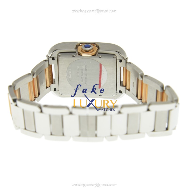 Cartier WT100025 TANK Replica Watch With Automatic Movement, Silver Dial, Steel & Gold Case - Image 4