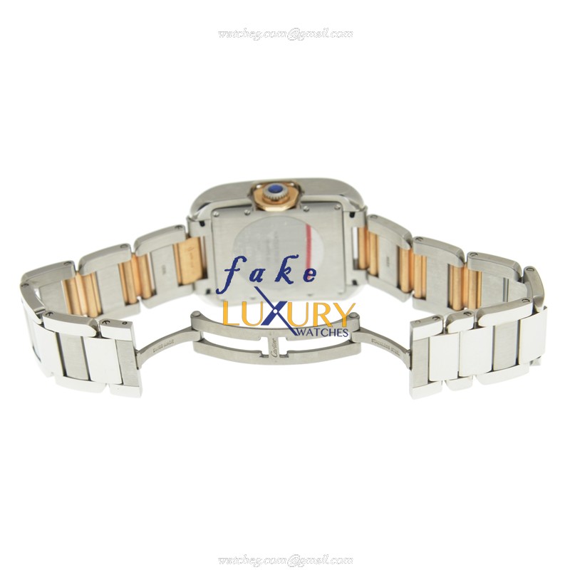 Cartier WT100025 TANK Replica Watch With Automatic Movement, Silver Dial, Steel & Gold Case - Image 5