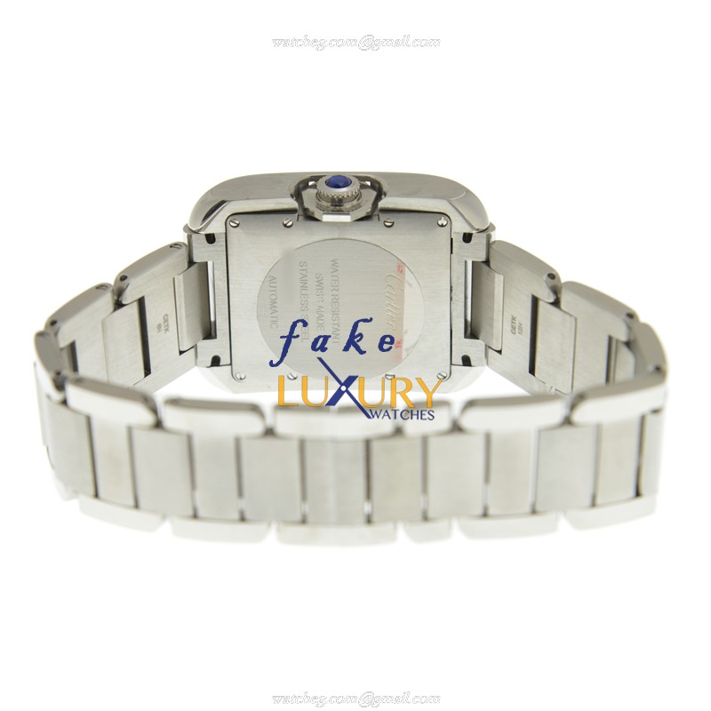 Cartier W5310009 TANK Automatic Stainless Steel - 29.8mm Case - Silver Dial - Replica Watch - Image 4