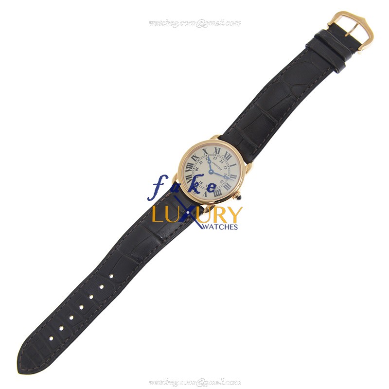 Cartier W6800151 RONDE LOUIS CARTIER Quartz 18kt Rose Gold Replica Watch - Swiss Movement, Ceramic - Image 2