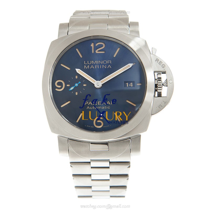 Panerai PAM01058 Luminor Marina Replica Watch, Blue Dial, Steel Case, Automatic Movement - Image 2