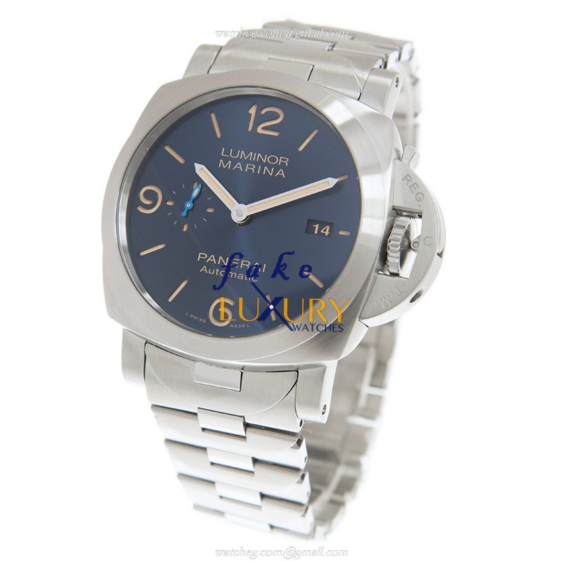 Panerai PAM01058 Luminor Marina Replica Watch, Blue Dial, Steel Case, Automatic Movement - Image 3