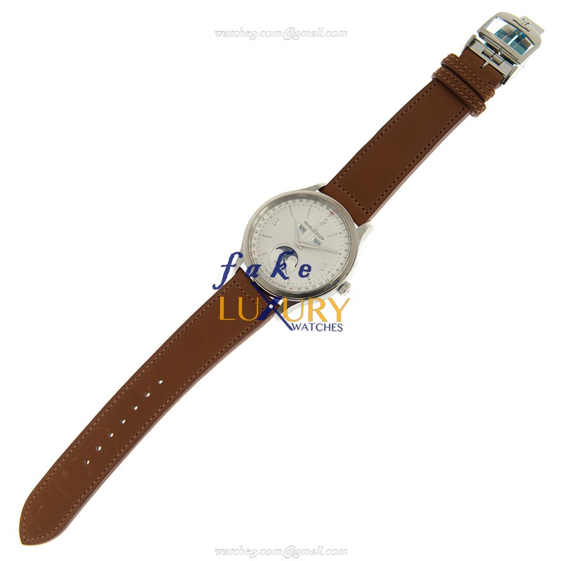 Jaeger-Lecoultre Q4148420 Master Ultra Thin Automatic Stainless Steel Replica Watch - Brown Leather - Image 2