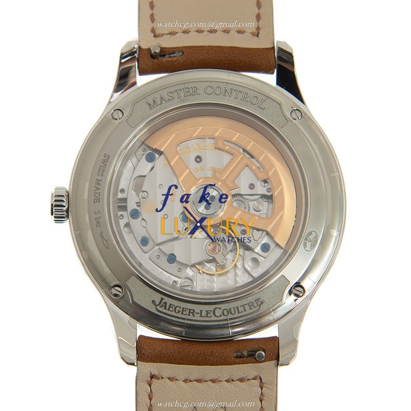 Jaeger-Lecoultre Q4148420 Master Ultra Thin Automatic Stainless Steel Replica Watch - Brown Leather - Image 3