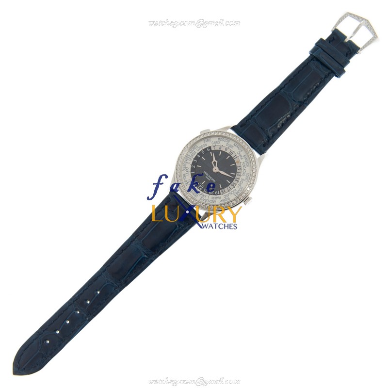 Patek Philippe 7130G-015 Replica Watch, Blue Dial, 18kt White Gold & Diamond Case, Automatic - Image 2