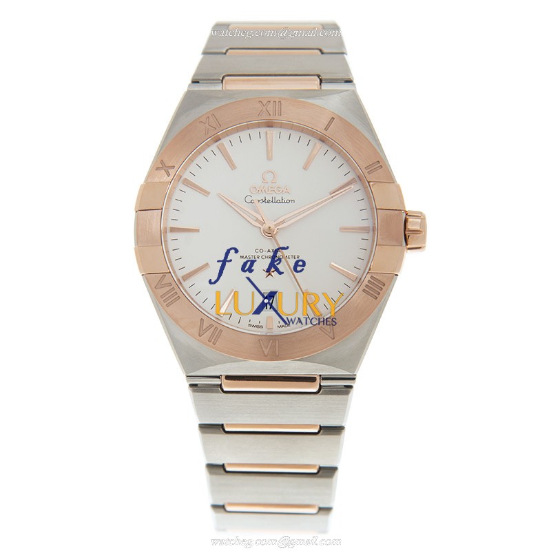 Omega Replica Watch 131.20.39.20.02.001 Constellation Auto 18kt Rose Gold Steel Case Sapphire - Image 2