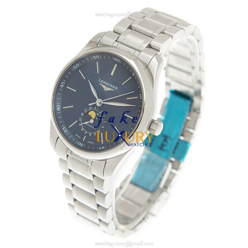 Longines L2.909.4.92.6 Master Replica Watch, Automatic, Blue Dial, Steel Bracelet - Image 3
