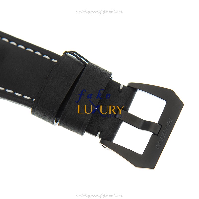 Panerai PAM01038 Luminor Automatic Carbon Fiber Black Dial Cowhide Strap Replica Watch - Image 4