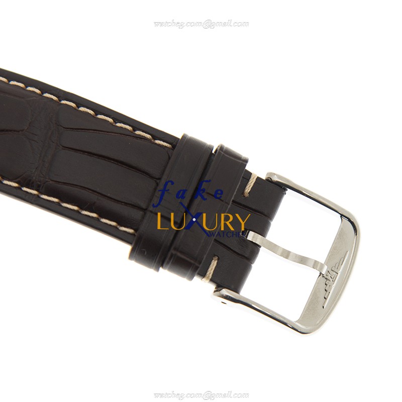 Longines L4.826.4.92.2 Replica Watch, Automatic, 40mm, Beige Dial, Steel Case, Brown Cowhide Strap - Image 4