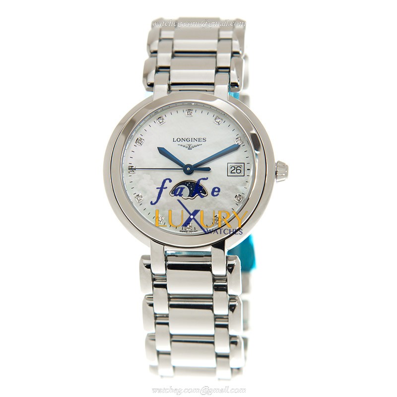 Longines L8.116.4.87.6 Quartz Stainless Steel Replica Watch, White Dial, Silver Strap - Image 2