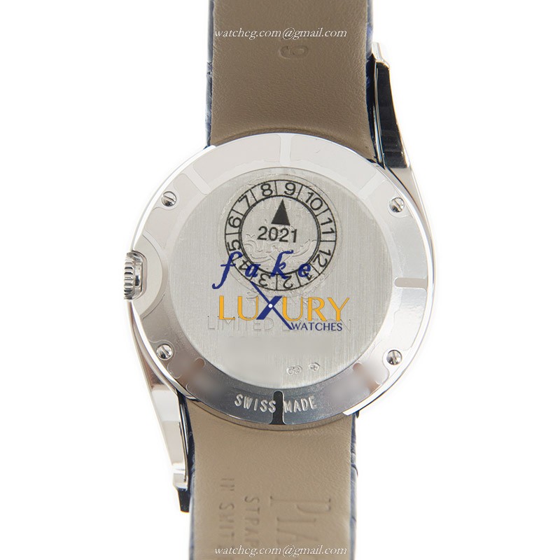 G0A45180 - Piaget Limelight Gala Replica Watch - Quartz - Blue Dial - Alligator Strap - Image 3