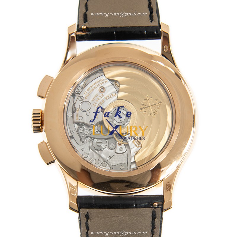 Patek Philippe 5905R-001 Replica Watch Automatic Brown Dial Rose Gold Case Alligator Strap - Image 3
