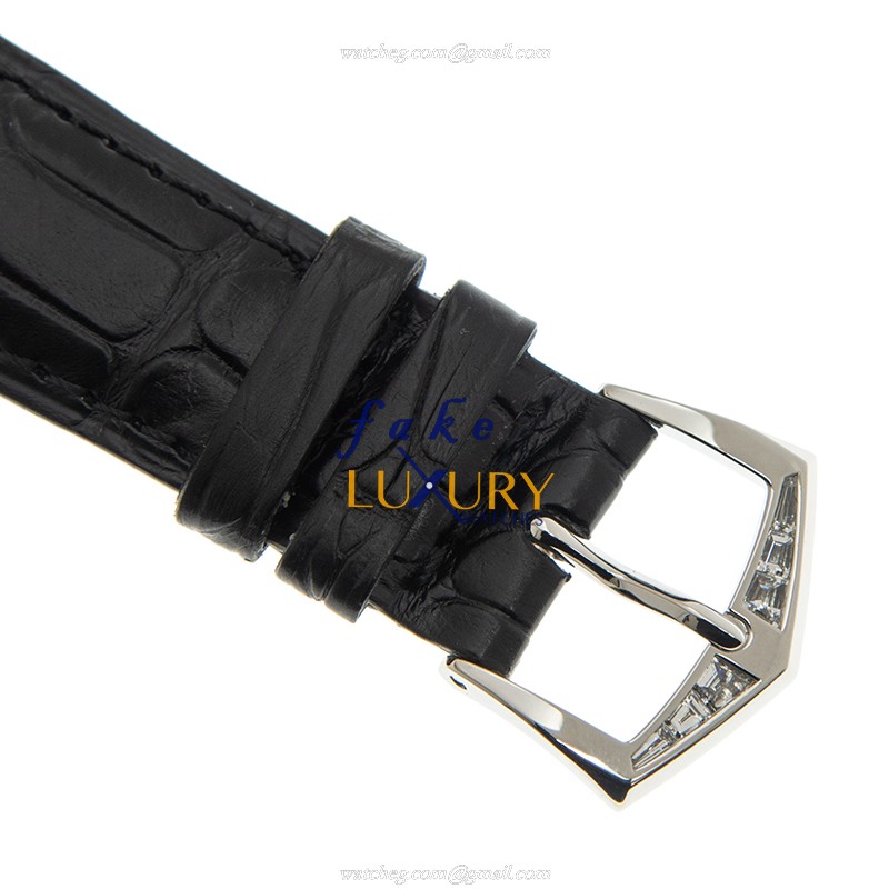 Patek Philippe 5971P-001 Replica Watch, Automatic, Black Dial, Platinum Case, Alligator Strap - Image 4
