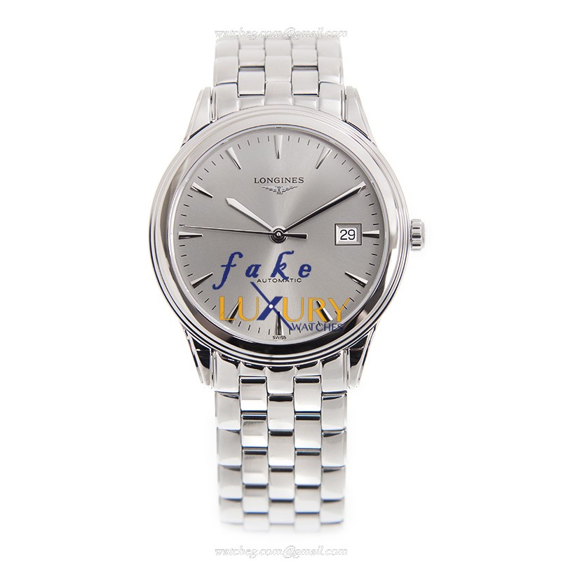 Longines L4.974.4.72.6 FLAGSHIP Replica Watch, Gray Dial, Steel Case, Automatic Movement - Image 2